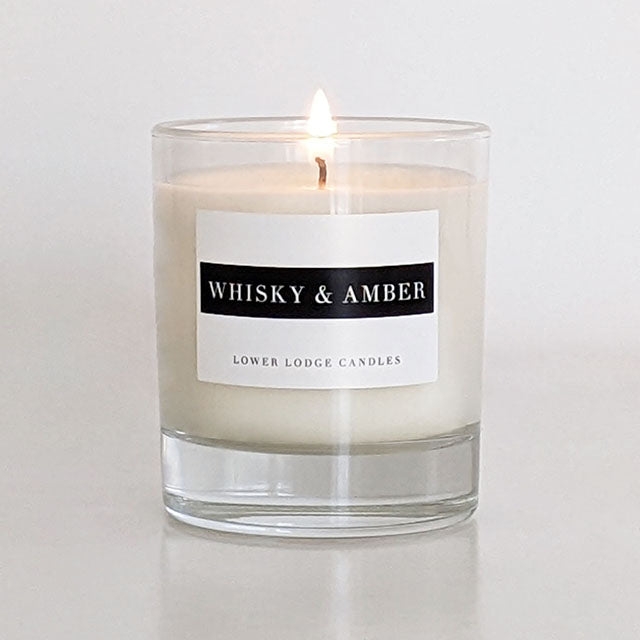 Whisky and Amber scented candle